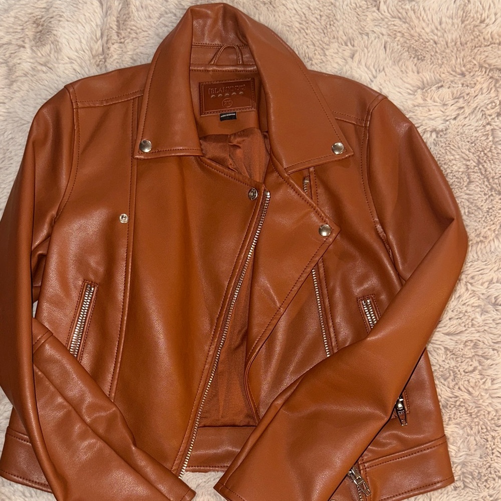 Blank NYC Women's Leather Jacket in Brown